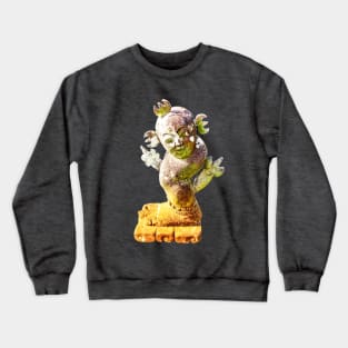 Wacky Asian Stone Sculpture Crewneck Sweatshirt